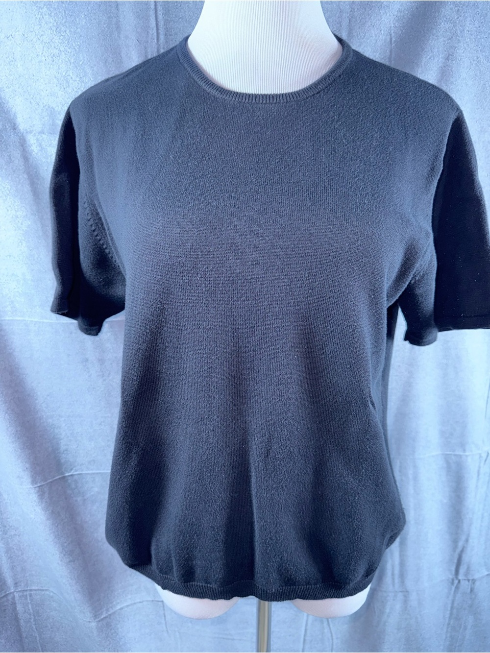2449-Vintage Pendleton Black Short Sleeve Knit Tee